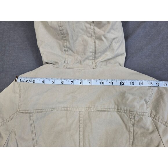 Sebby Y2K Beige Hooded Jacket Sherpa Lining Size M Bella Swan - Picture 6 of 6